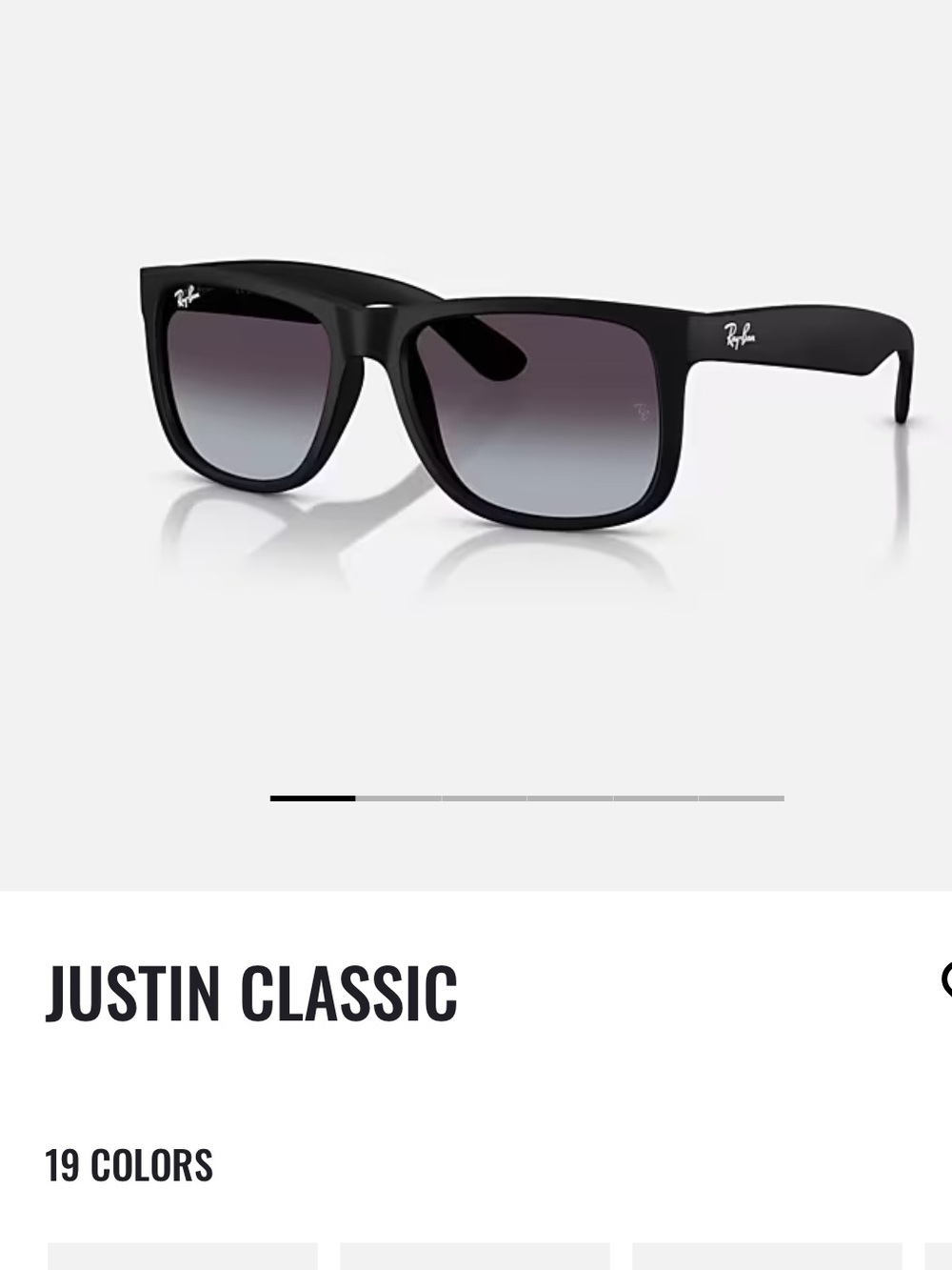 Ray-Ban Justin Classic Black Frame with black Lenses